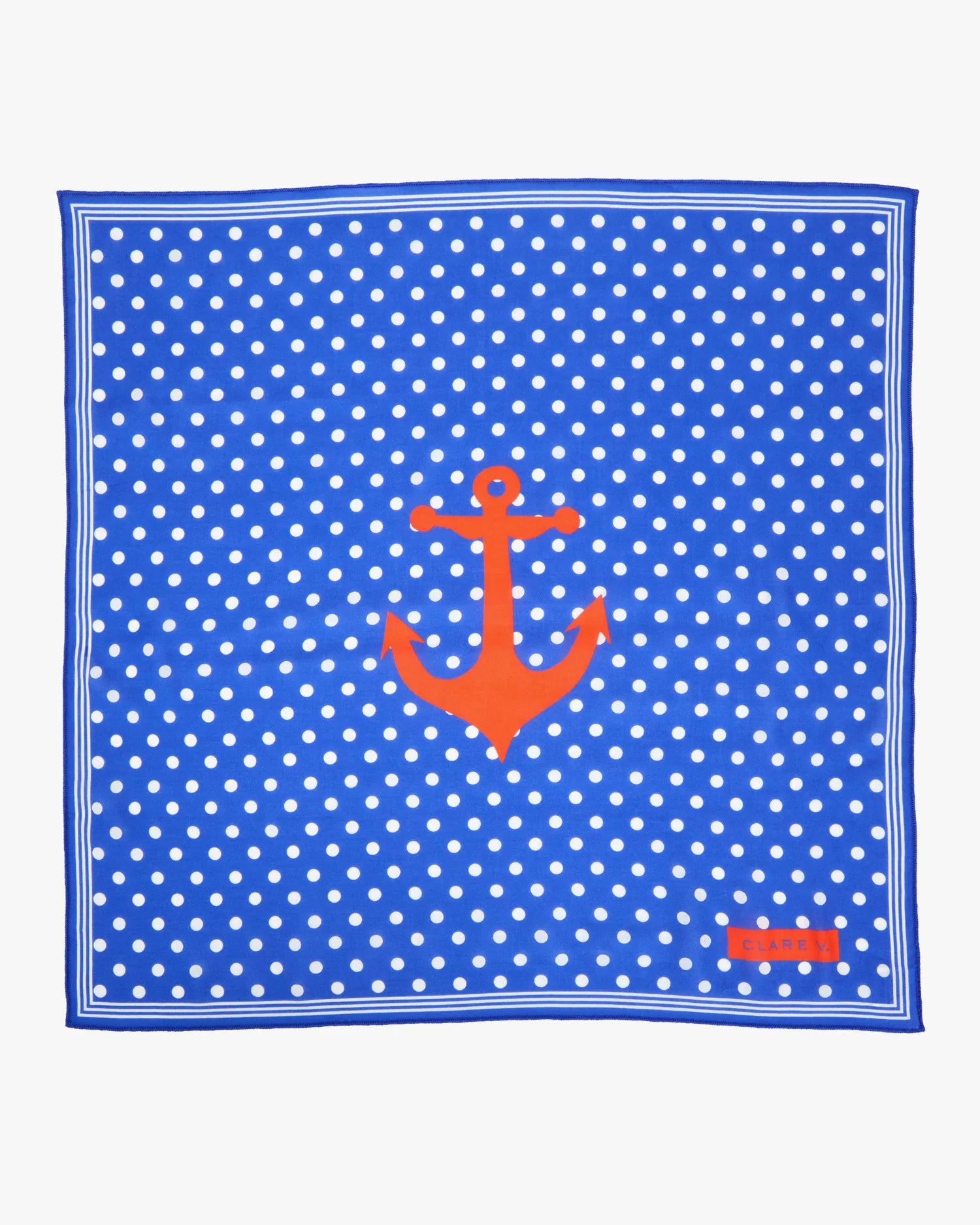 Clare V. Bandana in Cobalt Nautique at Baseline Social