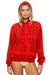 Aviator Nation Bandana Relaxed Pullover Hoodie in Red at Baseline Social