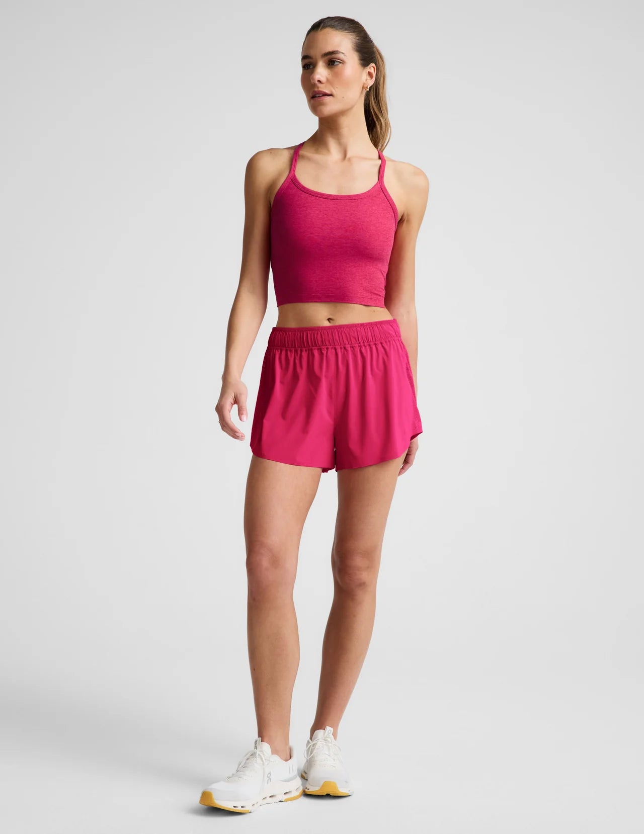 Beyond Yoga Solemate 2.5" Short in Berry Red at Baseline Social