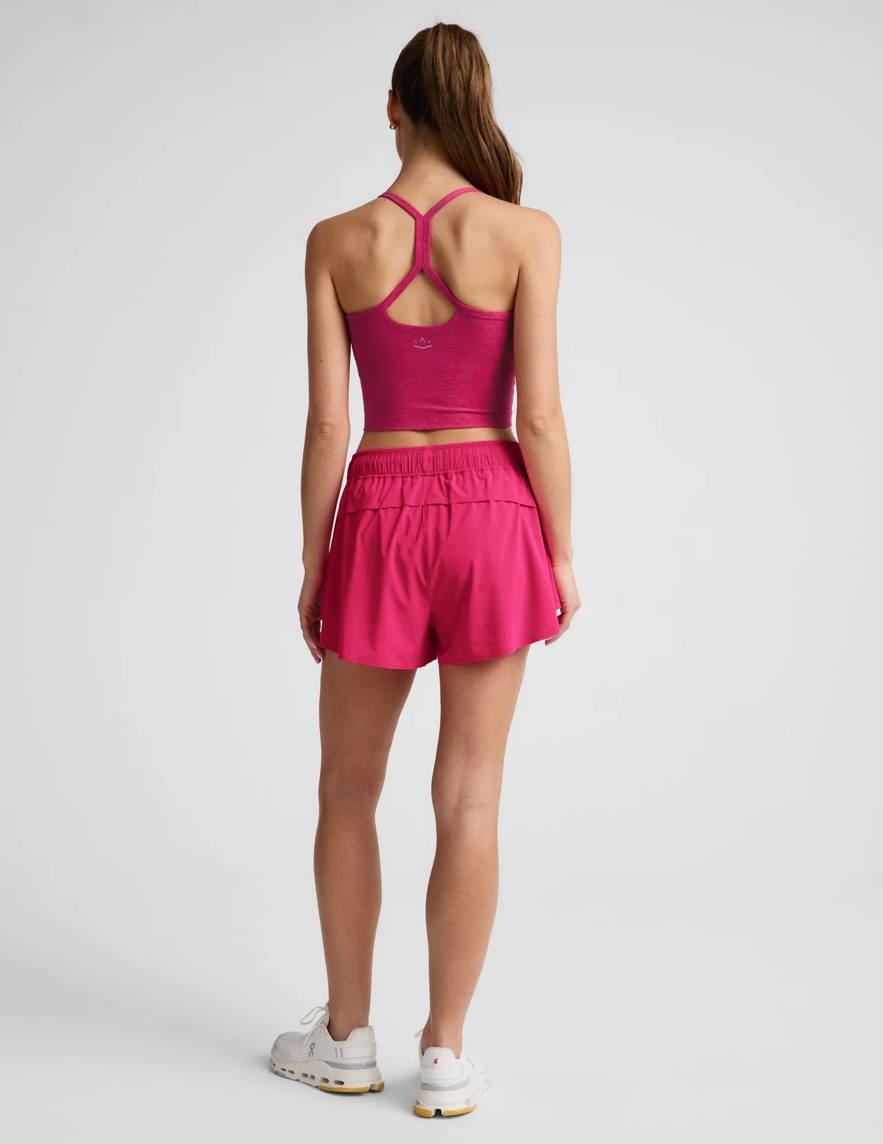 Beyond Yoga Solemate 2.5" Short in Berry Red at Baseline Social