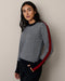 Uptown Herringbone Sweater in Pure Black - Baseline Social