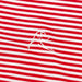 Short Sleeve Performance Polo in Birdie Stripe (Cardinal Red/White) - Baseline Social