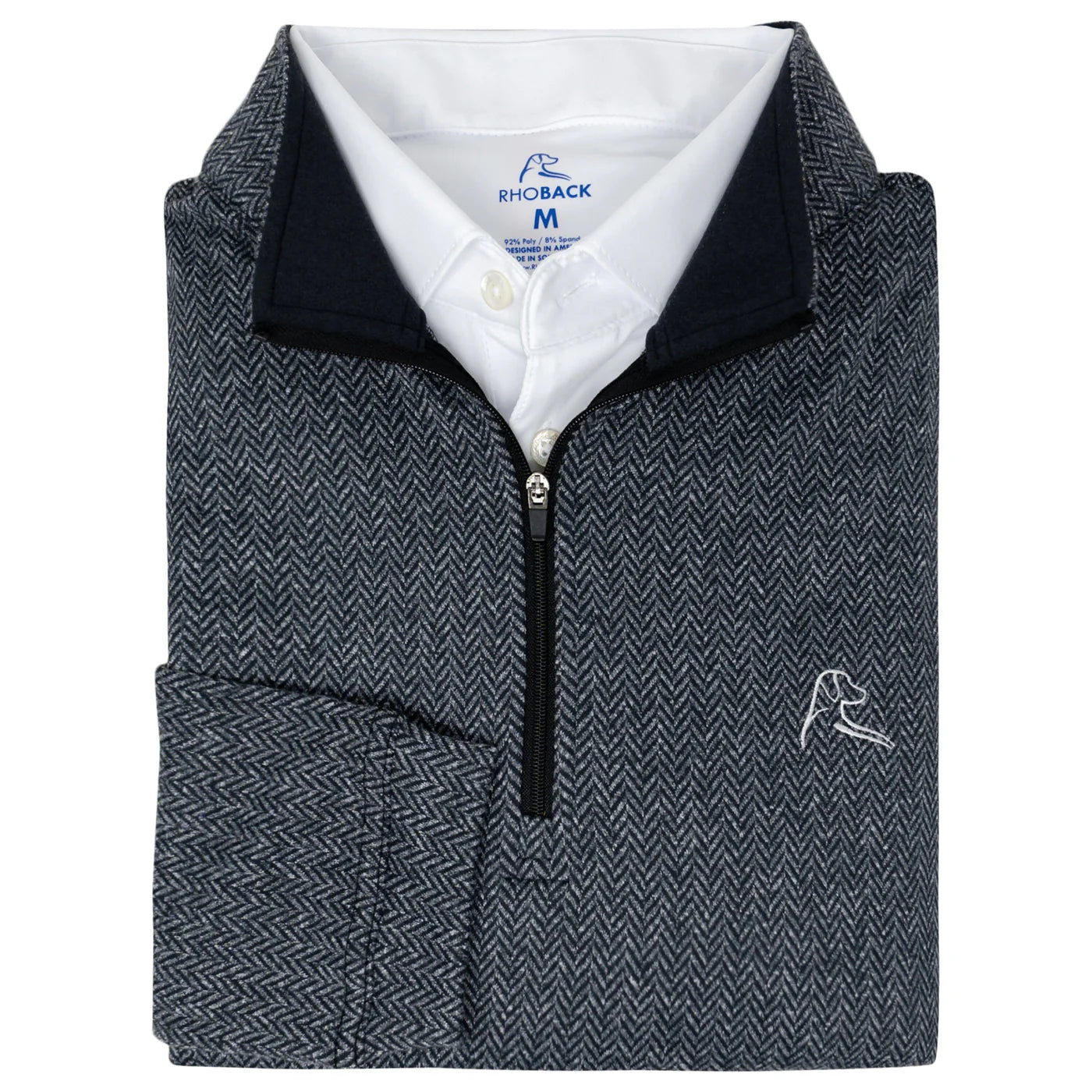 Performance Q-Zip in Herringbone Jacquard - Baseline Social