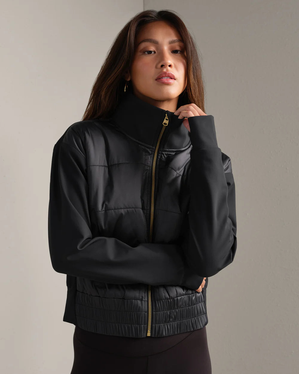 Rhone Chalet Quilted Jacket in Pure Black at Baseline Social