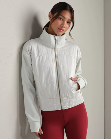 Rhone Chalet Quilted Jacket in Salt at Baseline Social