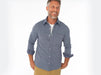 Criquet Chill-Knit Pearl Snap Shirt in Navy at Baseline Social