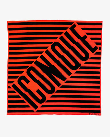 "Iconique" Bandana in Black/Poppy - Baseline Social
