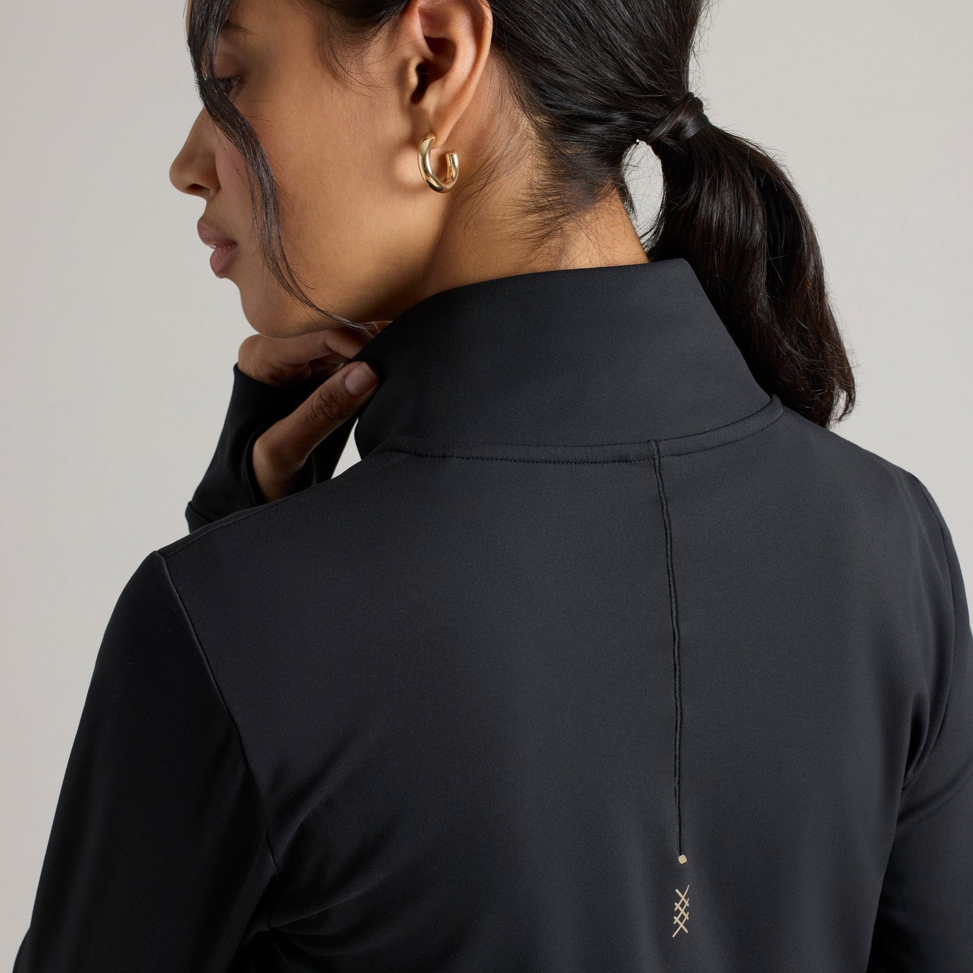 Rhone Course to Court 1/4 Zip in Black