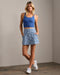 Rhone Course to Court 16" Skort in Deep Sea Blue Gingham at Baseline Social