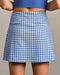 Rhone Course to Court 16" Skort in Deep Sea Blue Gingham at Baseline Social