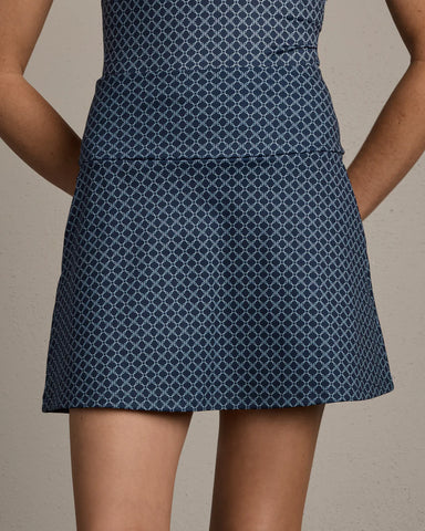 Rhone Course to Court 16" Skort in Navy Blue Links at Baseline Social