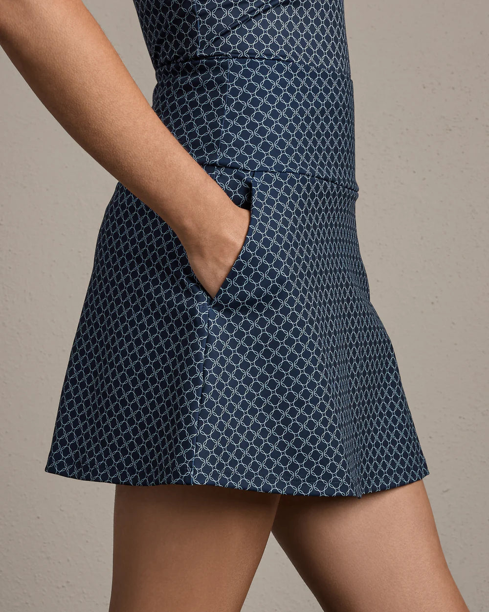 Rhone Course to Court 16" Skort in Navy Blue Links at Baseline Social