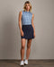 Rhone Course to Court Sleeveless Polo in Deep Sea Blue Gingham at Baseline Social