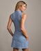 Rhone Course to Court Sleeveless Polo in Deep Sea Blue Gingham at Baseline Social