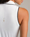 Rhone Course to Court Sleeveless Zip Polo in Snow White/Black at Baseline Social