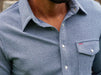 Criquet Chill-Knit Pearl Snap Shirt in Navy at Baseline Social