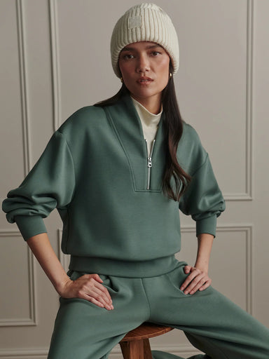 Varley Davidson Sweatshirt in Dark Forest at Baseline Social