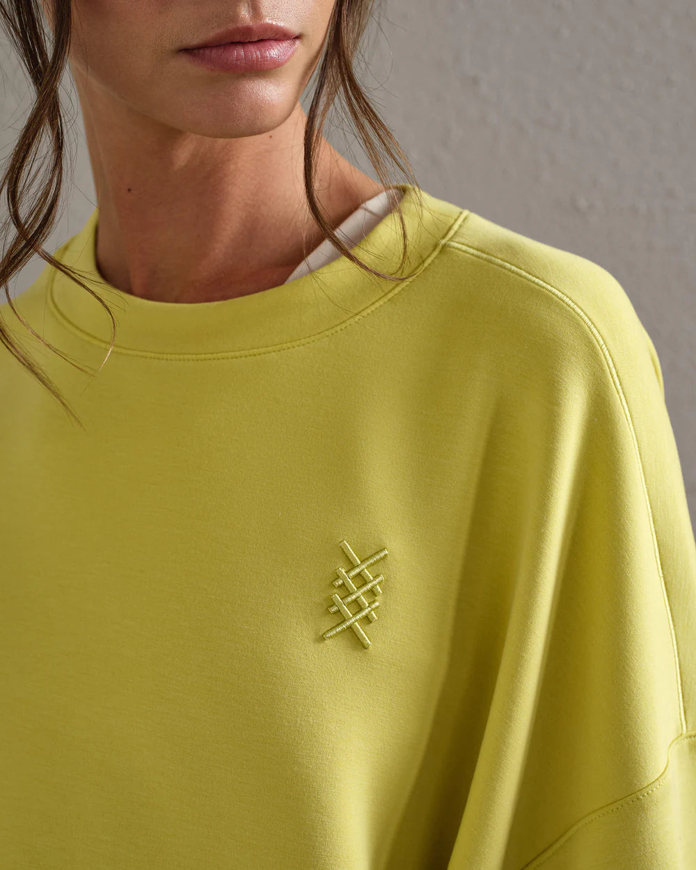DreamGlow Crew Neck in Citron Green