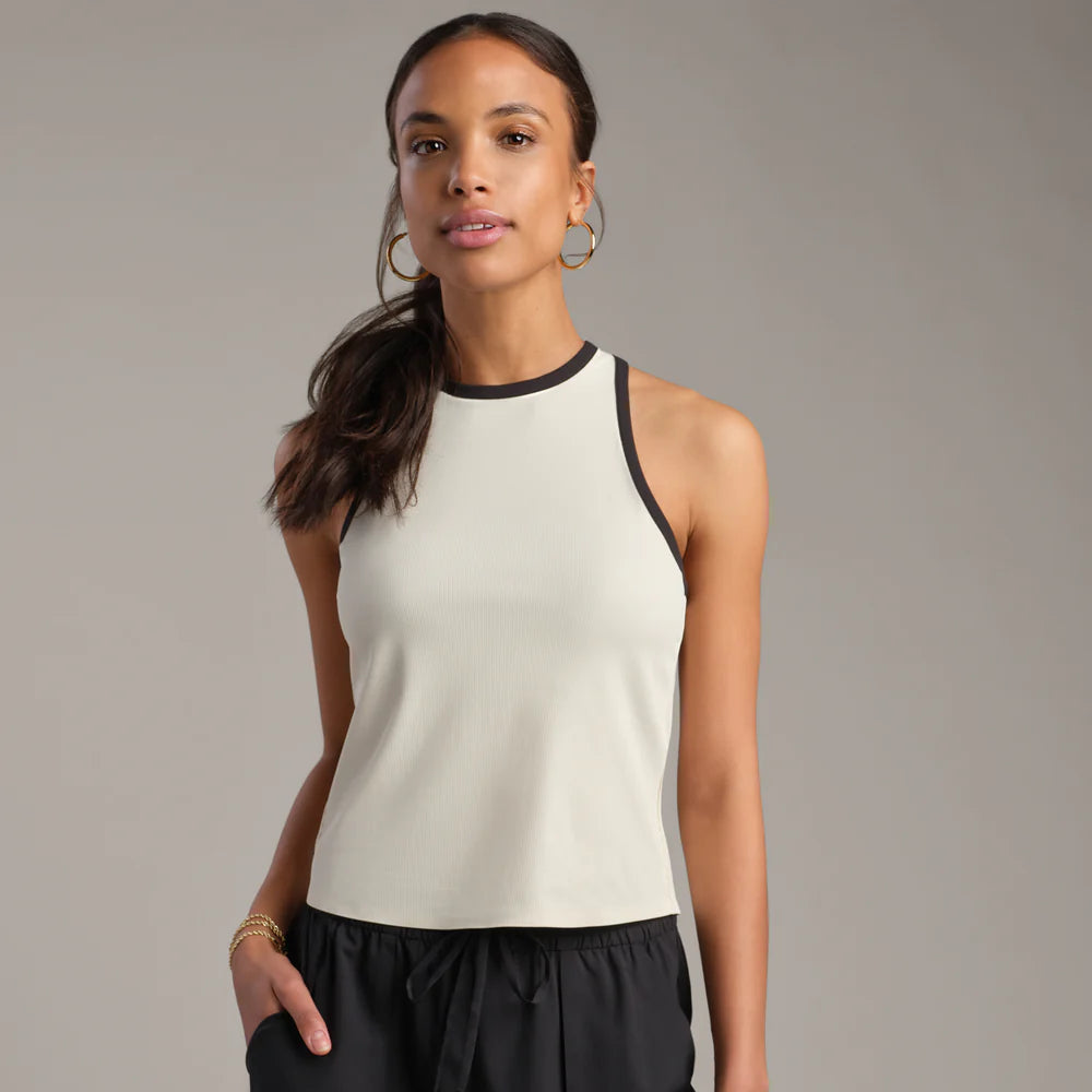 Easy Rib Tank in Ivory - Baseline Social