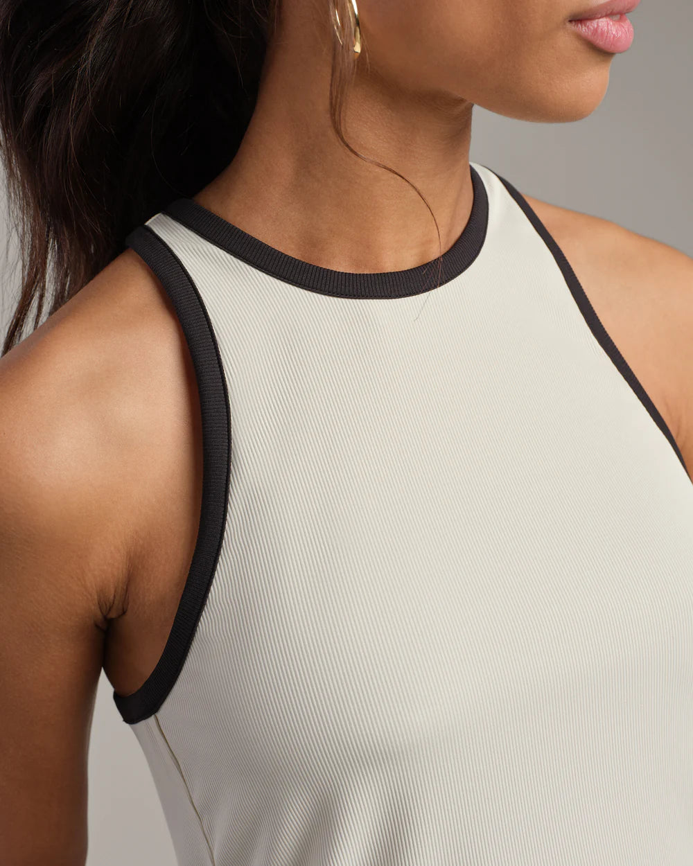 Easy Rib Tank in Ivory - Baseline Social