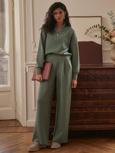 Varley Extra Wide Leg Pant in 29.5" in Dark Forest at Baseline Social