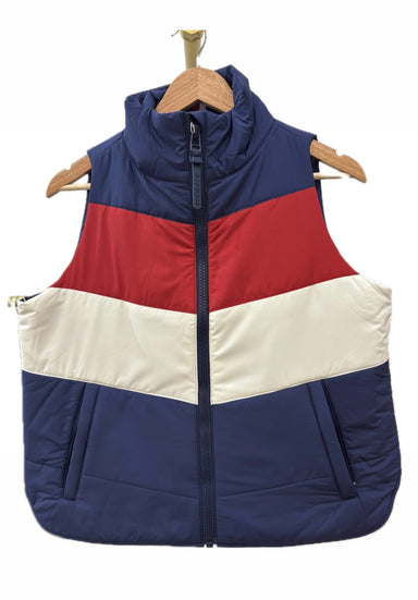 Cisco Insulated Vest in The Sunset Block (Fleet Navy/Cardinal Red/Ivory) - Baseline Social