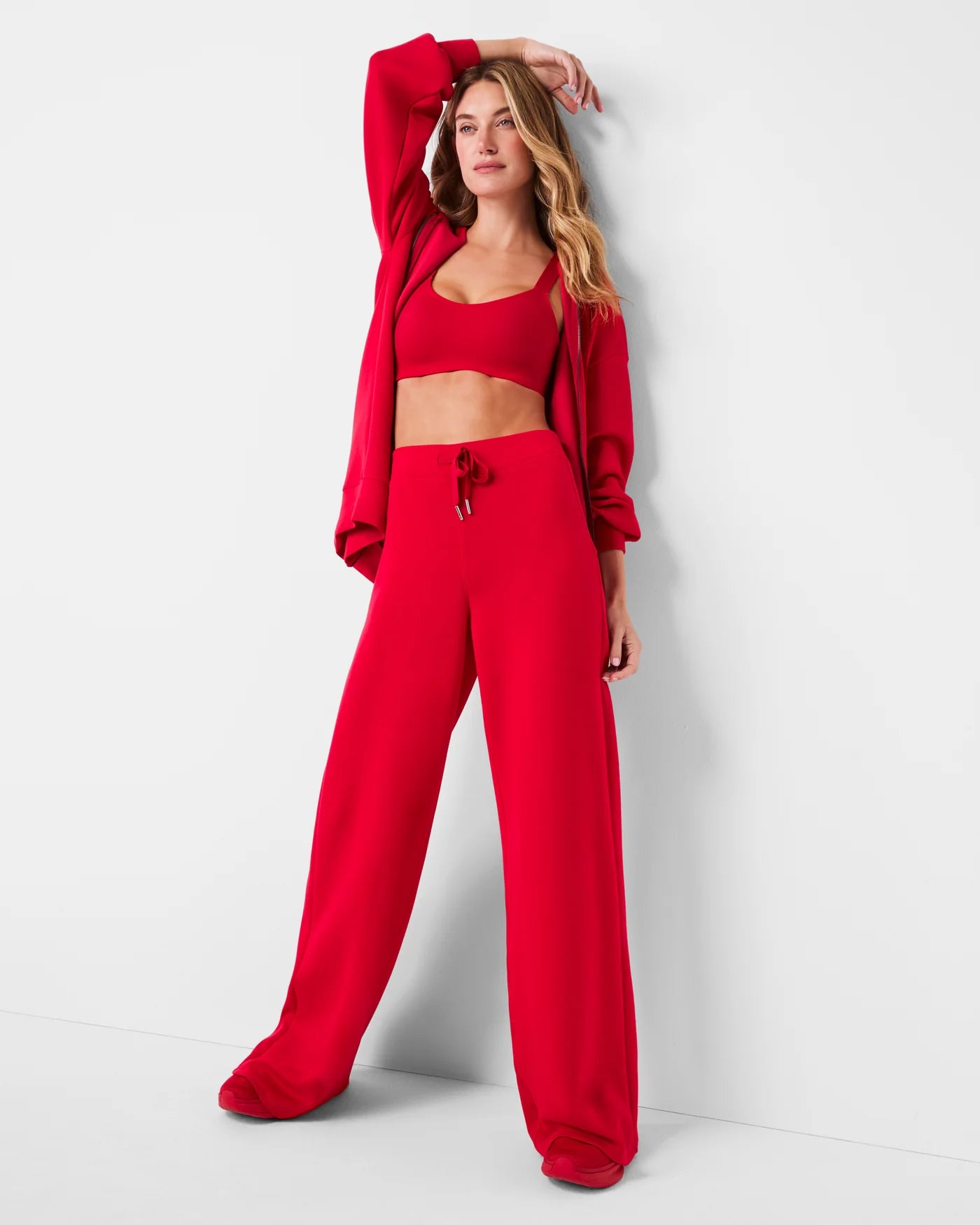 SPANX FlexFeel Medium Impact Sports Bra in Red at Baseline Social