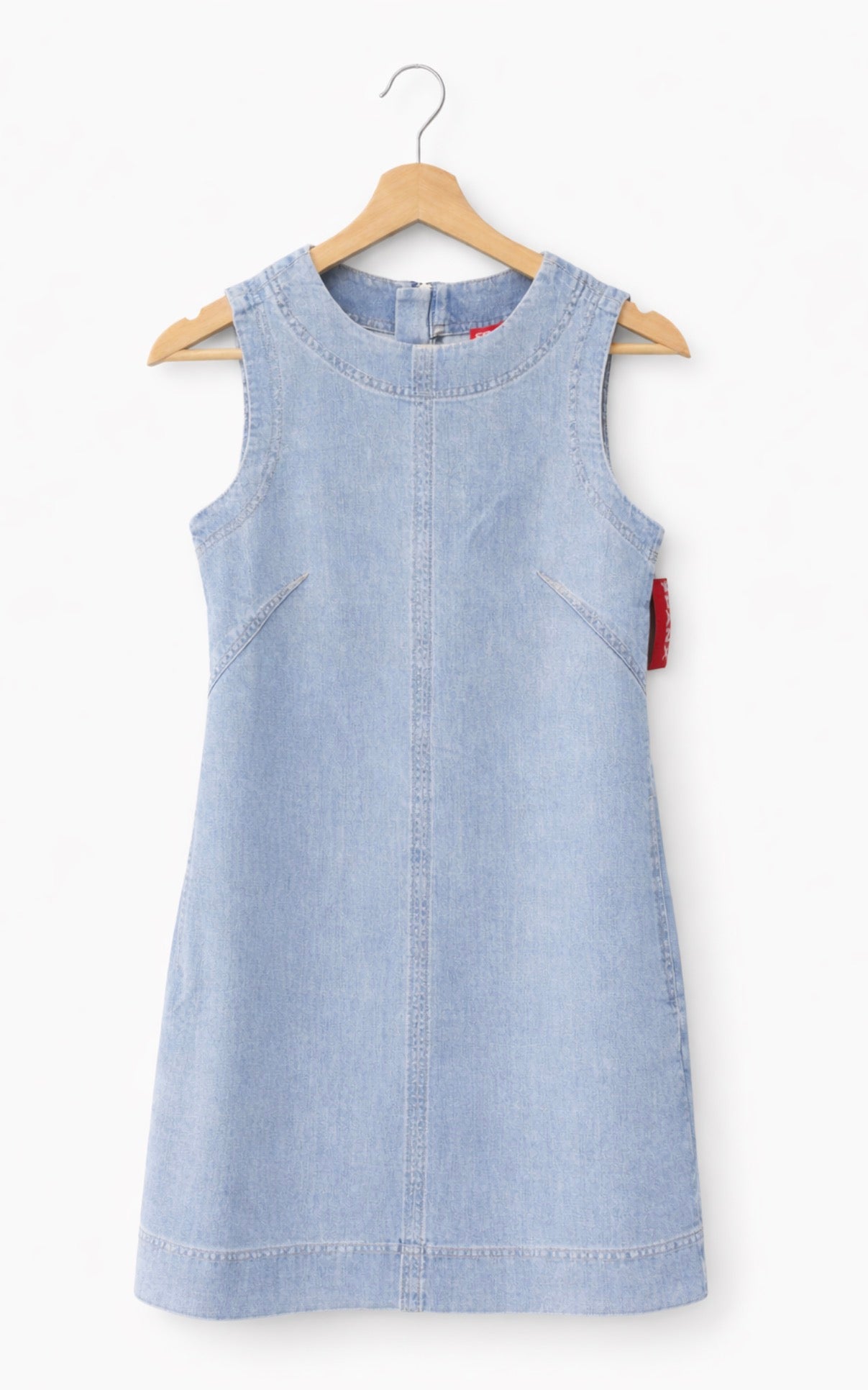 Spanx Lightweight Denim Mini Tank Dress in Seaside Blue at Baseline Social