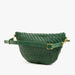 Clare V. Grande Fanny in Evergreen Woven Zig Zag