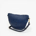 Clare V. Grande Fanny in Dark Blue Woven Checker