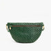 Clare V. Grande Fanny in Evergreen Woven Zig Zag