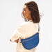 Clare V. Grande Fanny in Cobalt Rattan