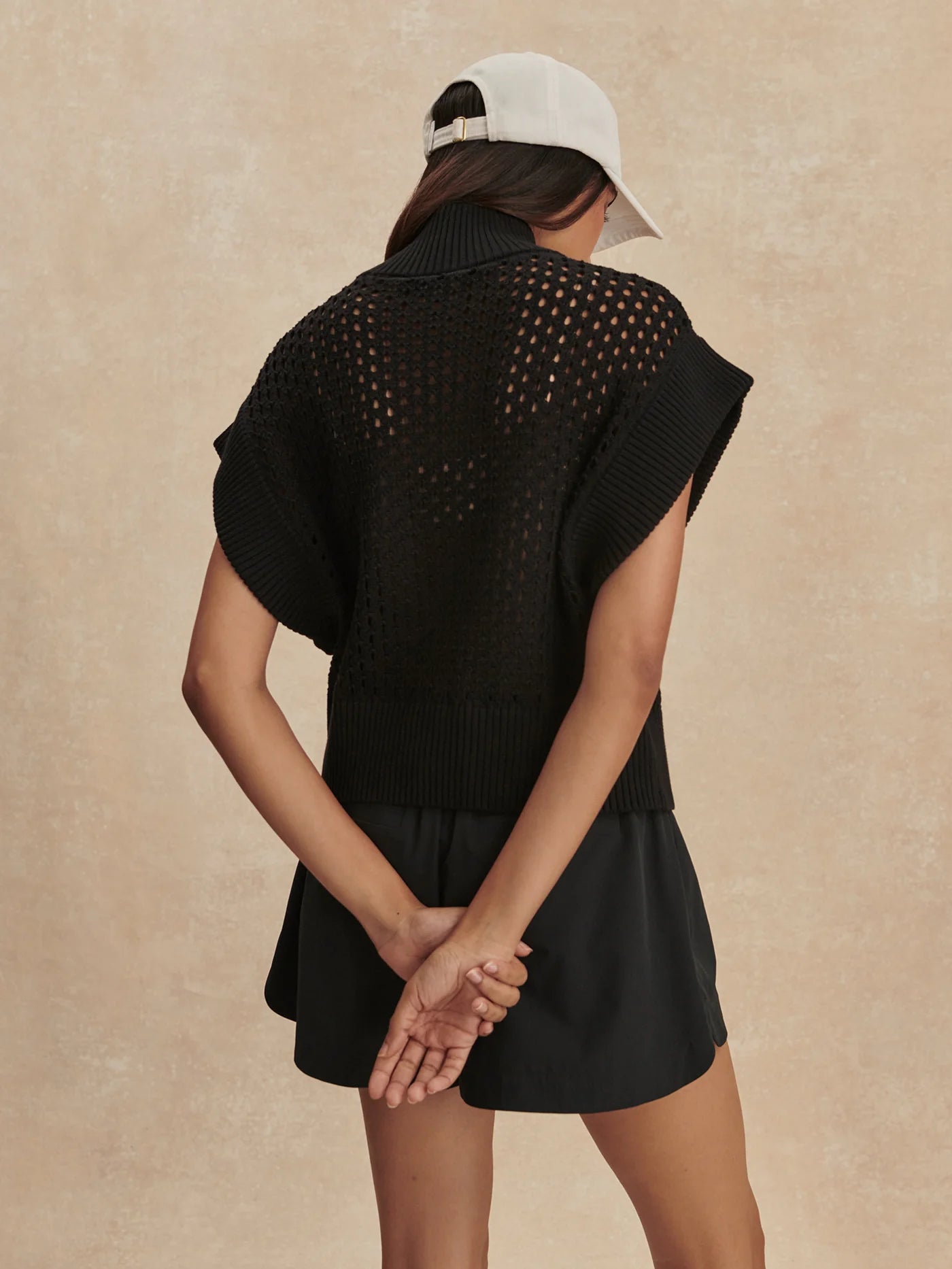 Varley Gaines Half-Zip Knit in Black at Baseline Social