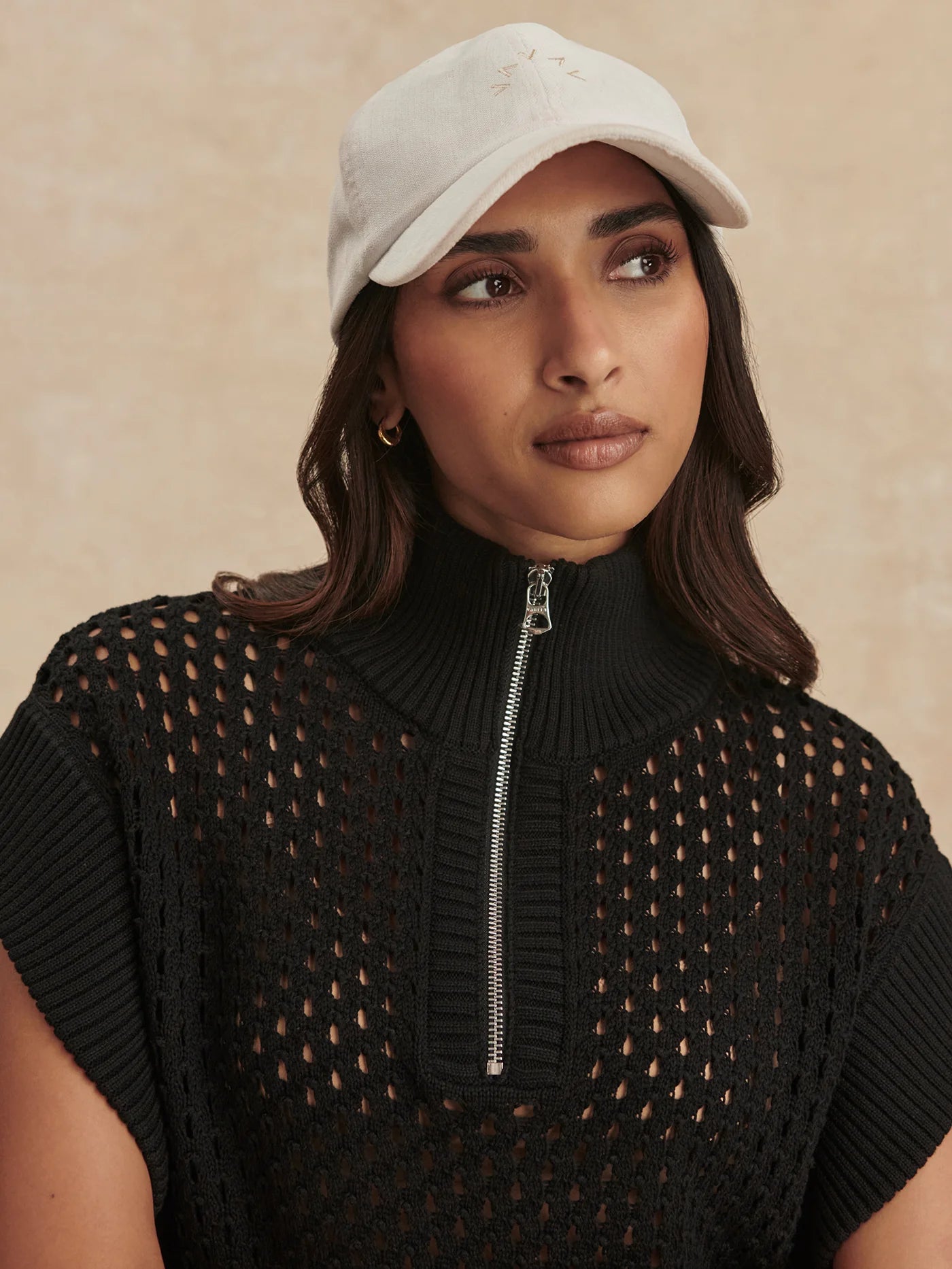 Varley Gaines Half-Zip Knit in Black at Baseline Social