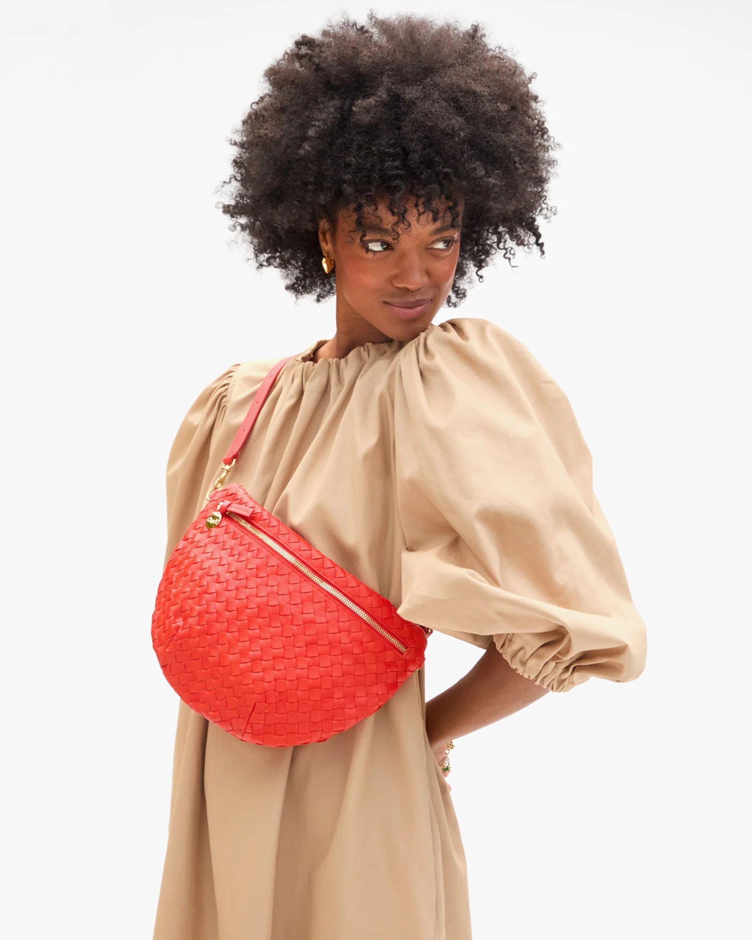 Grande Fanny in Bright Poppy Diagonal Woven