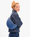 Clare V. Grande Fanny in French Blue Diagonal Woven at Baseline Social