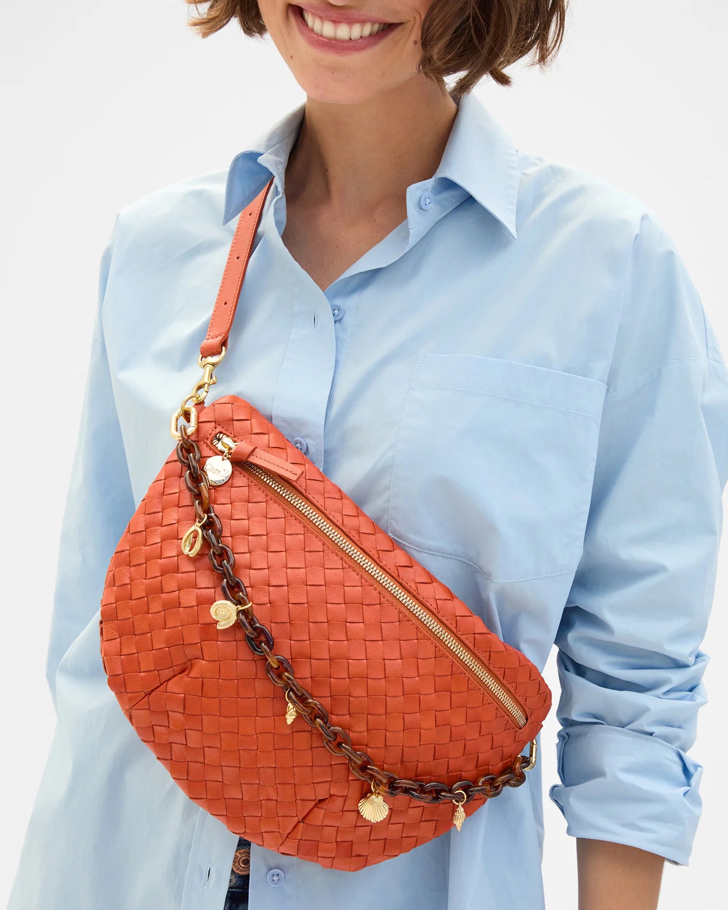 Clare V. Grande Fanny in Saltillo Diagonal Woven at Baseline Social