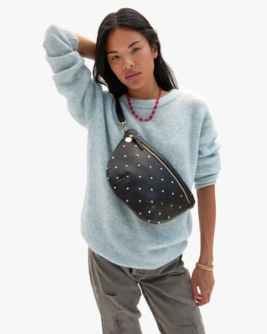 Clare V. Grande Fanny in Black w/ Studs at Baseline Social