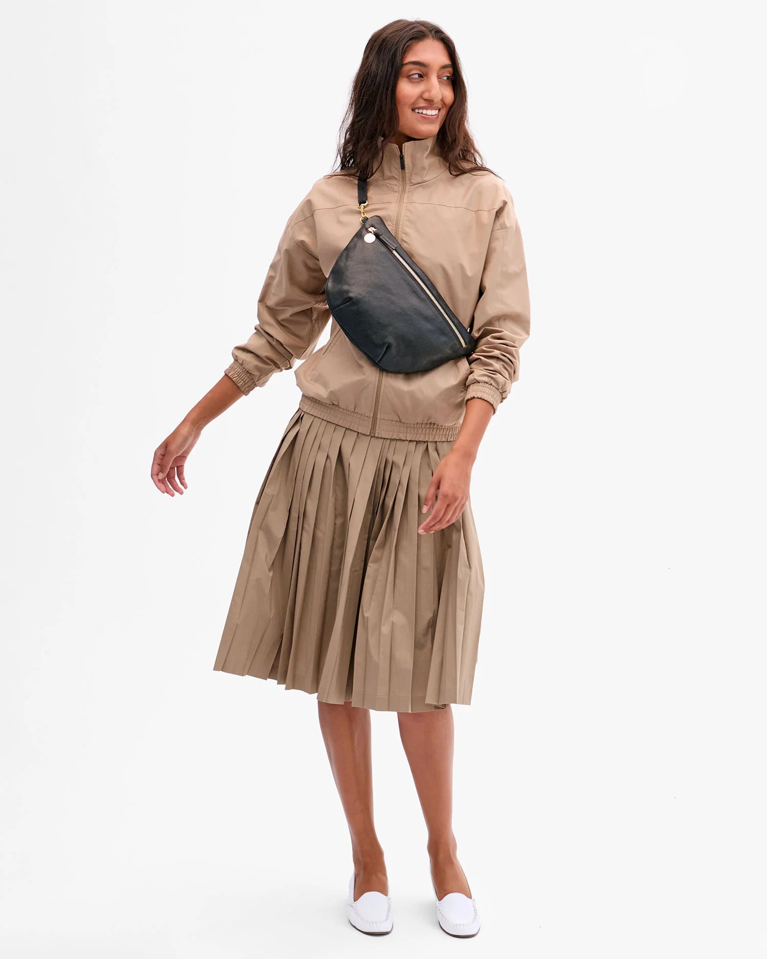 Clare V. Grande Fanny in Black Petit Caviar at Baseline Social