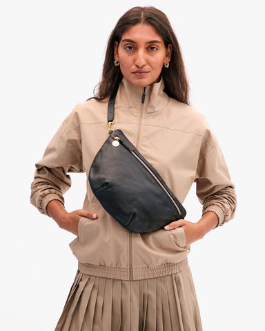 Clare V. Grande Fanny in Black Petit Caviar at Baseline Social