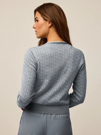 Greyson Pathfinder Leith Merino Sweater Cardigan in Bluestone at Baseline Social