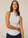 Greyson Sleeveless Vesta Mock Neck Top in Arctic at Baseline Social