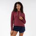 Rhoback Tempo Performance Hoodie in Red Card Red/Merlot Heather at Baseline Social