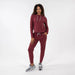 Rhoback Tempo Performance Hoodie in Red Card Red/Merlot Heather at Baseline Social