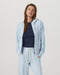 Vuori Halo Modern Full Zip Hoodie in Soft Sky Heather at Baseline Social