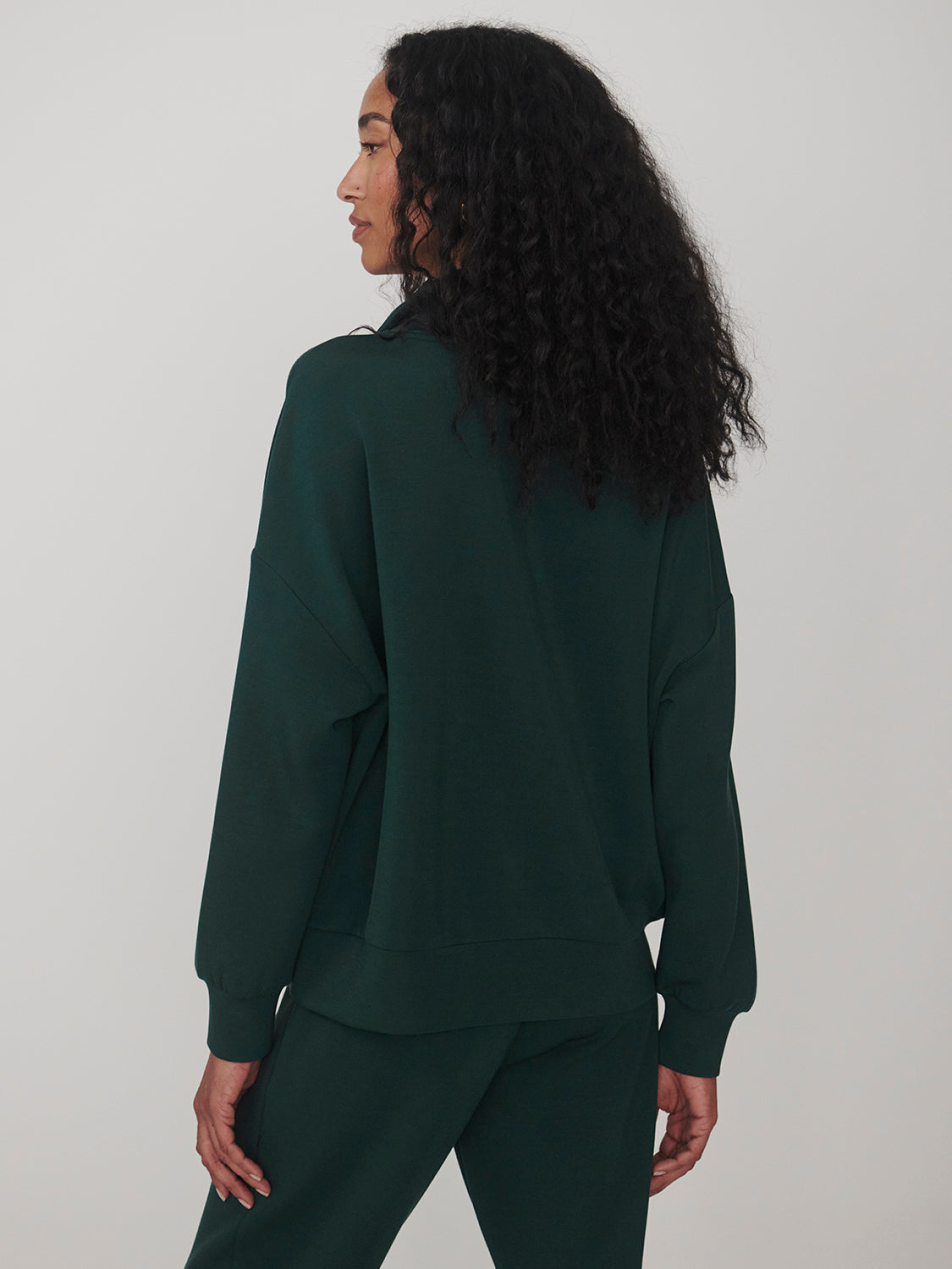 Hawley Half Zip Sweat in Ponderosa Pine