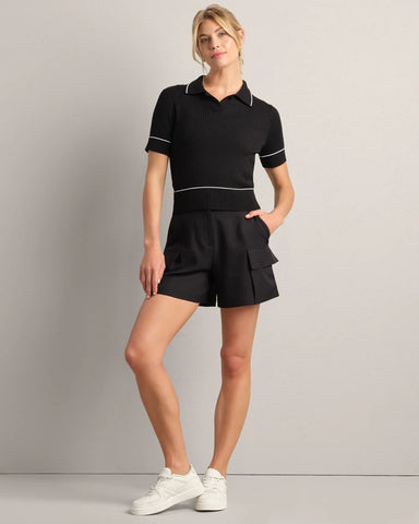 Horizon Cargo Short in Pure Black - Baseline Social