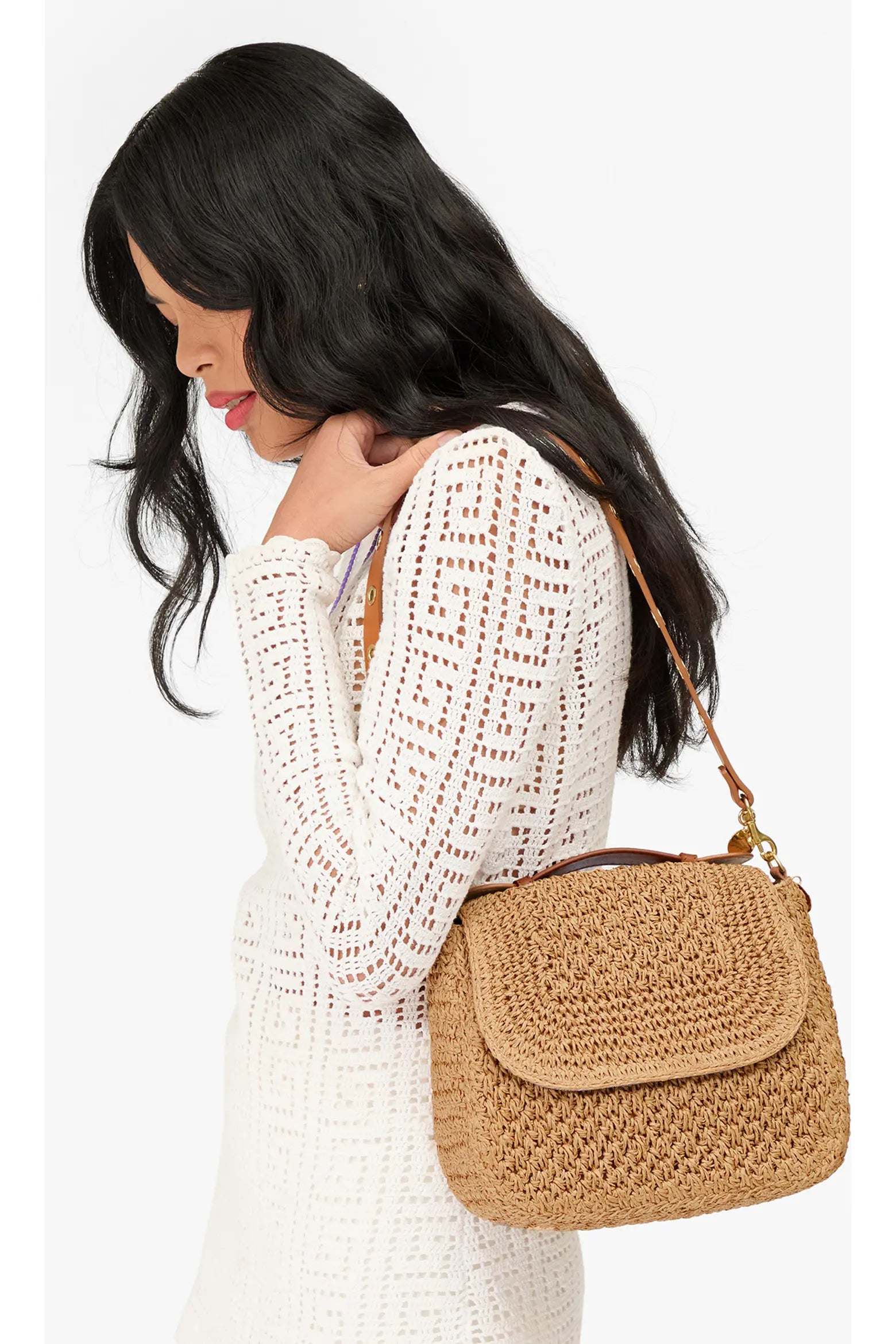 Louis w/ Top Handle in Twisted Raffia Palm