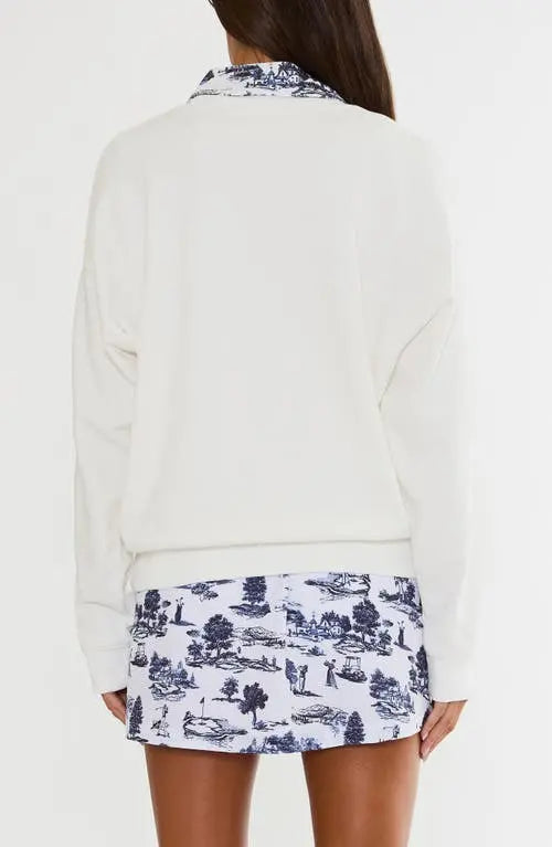 Devyn Oversized Sweatshirt Evening Golf Toile