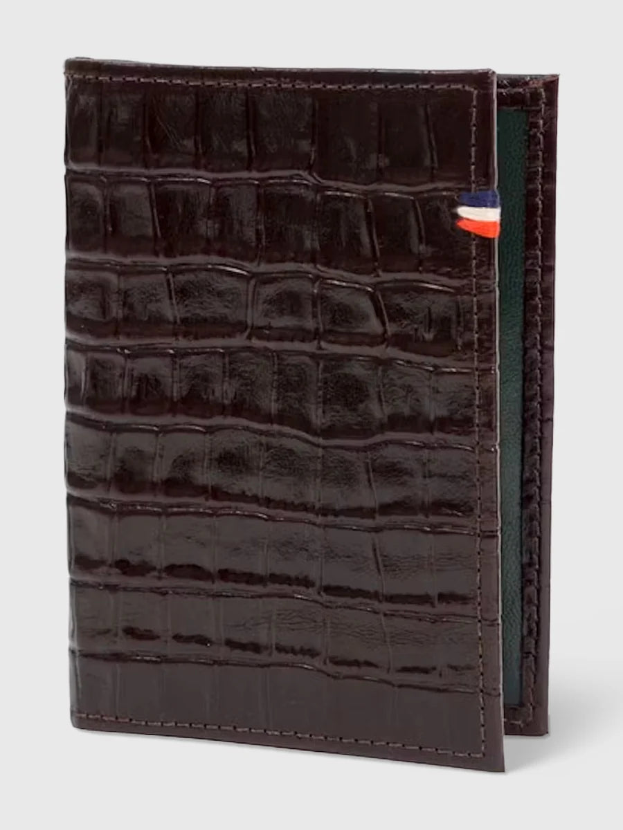 Passport Sleeve - Mahogany Croco